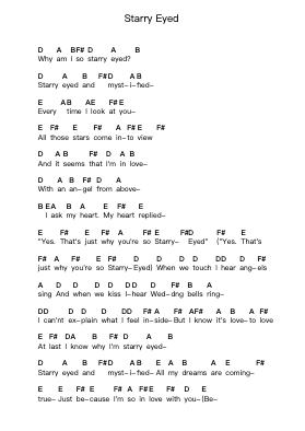Starry Eyed 鋼琴字母譜由 Michael Holliday - 編曲 Caerwood Belch