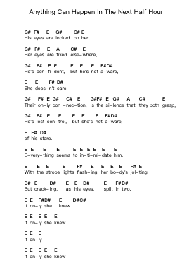 Anything Can Happen In The Next Half Hour Piano letter noten van Enter Shikari - Arr.Louann Bonpe