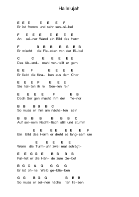 Hallelujah 鋼琴字母譜由 Rammstein - 編曲 Stechill Argale