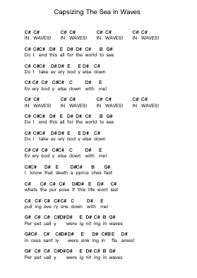 Capsizing The Sea In Waves Piano letter notes by Trivium - Arr.Mccan