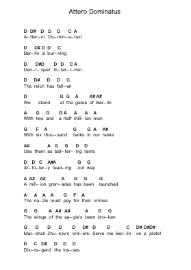 Attero Dominatus Piano letter notes by Sabaton - Arr.Junechad