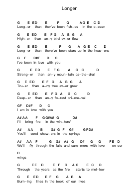 Longer Piano letter notes by Dan Fogelberg - Arr.Mortion Woolftab