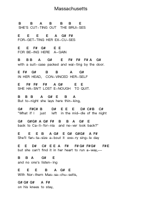 Massachusetts Piano letter notes by Silverstein - Arr.Vinwat