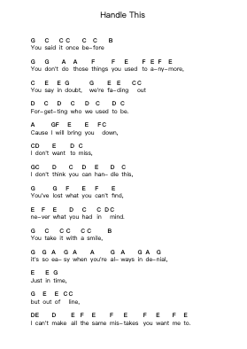 Handle This Piano letter notes by Sum 41 - Arr.Joypoe Willze