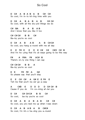 So Cool Piano letter notes by Teenage Bottlerocket - Arr.Hulstone Lilsper