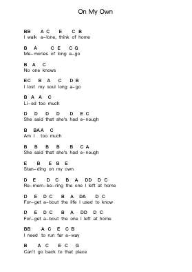 On My Own Ghi chú đàn piano bởi Three Days Grace - Arr.Holtbelle