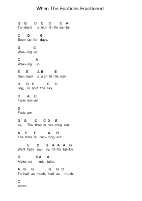 When The Factions Fractioned ピアノの音符 by Biffy Clyro - Arr.Blairbart