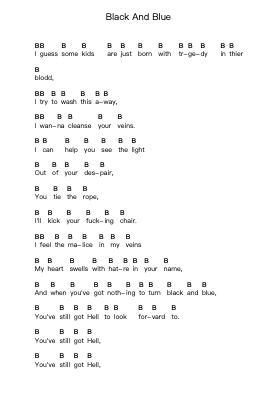 Black And Blue Nota surat piano oleh Bring Me the Horizon - Arr.Regbob Diachols