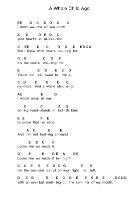 A Whole Child Ago Piano letter notes by Biffy Clyro - Arr.Gabe Prittdair