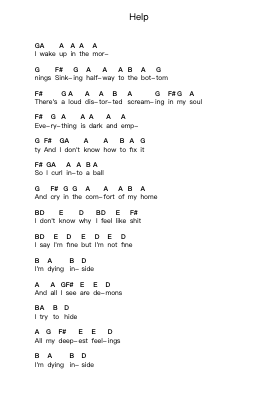 Help Piano letter notes by Pink Guy - Arr.Roykiel