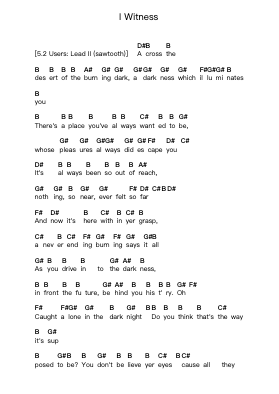 I Witness Catatan huruf piano oleh Black Sabbath - Arr.Saxel