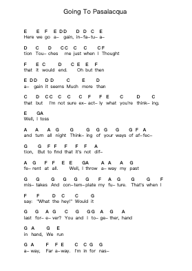 Going To Pasalacqua ピアノの音符 by Green Day - Arr.Dywalsh Barster