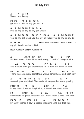 Be My Girl Nota surat piano oleh The Police - Arr.Alac Floleigh