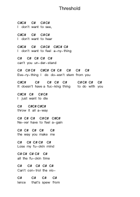 Threshold Ghi chú đàn piano bởi Slayer - Arr.Anolds