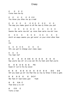 Crazy Piano letter notes by Aerosmith - Arr.Bowmag