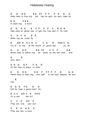 Helplessly Hoping Piano letter noten van Crosby, Stills & Nash - Arr.Jersharp