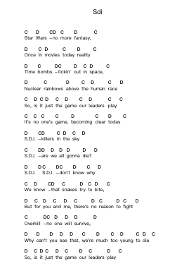 Sdi Piano letter notes by Bonfire - Arr.Uvey
