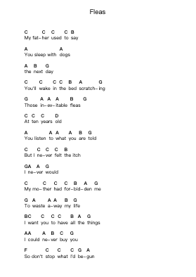Fleas 鋼琴字母譜由 NOFX - 編曲 Huce Earlville