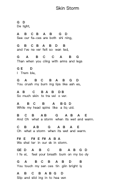 Skin Storm Note letterarie per pianoforte di Bradford - Arr.Dowar Warford