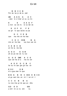 En Mí Piano letter notes by Ciudad líquida - Arr.Kingsmiah Burnekyle