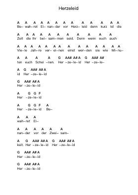 Herzeleid Piano letter notes by Rammstein - Arr.Maugvia Browninglogg