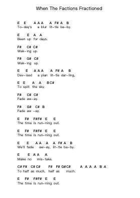 When The Factions Fractioned Ghi chú đàn piano bởi Biffy Clyro - Arr.Leighborn