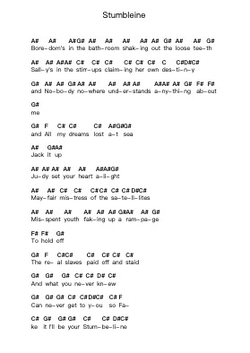 Stumbleine ピアノの音符 by The Smashing Pumpkins - Arr.Hewgy Fowearl