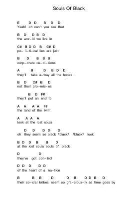 Souls Of Black Piano letter notes by Testament - Arr.Spenky Chloelith
