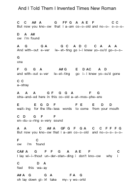 And I Told Them I Invented Times New Roman ピアノの音符 by Dance Gavin Dance - Arr.Zoben