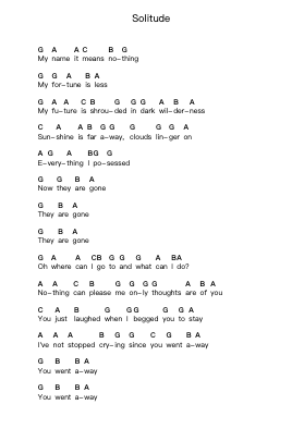 Solitude Piano letter notes by Black Sabbath - Arr.Hedrex Kimriah