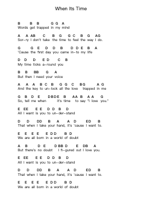 When Its Time Ghi chú đàn piano bởi Green Day - Arr.Dartricia Curcrofts