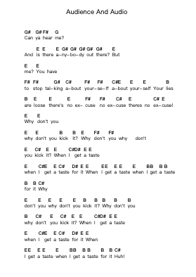 Audience And Audio Piano letter noten van Twin Atlantic - Arr.Vindiah Jeanvis