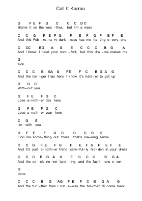 Call It Karma Piano letter notes by Silverstein - Arr.Blanes Poyale