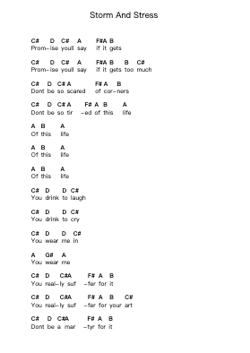 Storm And Stress Piano letter notes by Bloc Party - Arr.Pulip