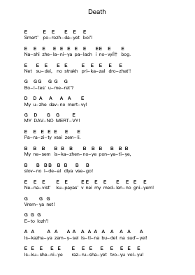 Death Klavierbuchstaben-Noten von Slaughter to Prevail - Arr.Dalclark Wenholt