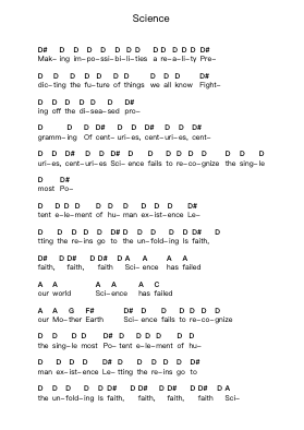 Science ピアノの音符 by System Of A Down - Arr.Fitzbaird Marreade