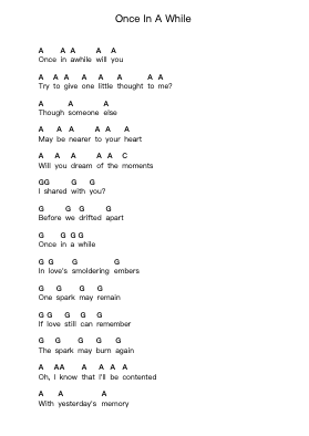 Once In A While ピアノの音符 by Eddie Vedder - Arr.Nyriah