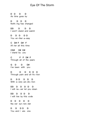 Eye Of The Storm Piano letter notes by Killswitch Engage - Arr.Felnah Puvien