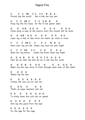 Rapid Fire Piano letter notes by Judas Priest - Arr.Jesphy Vebmons
