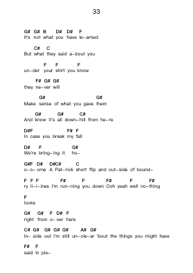 33 Piano letter notes by Coheed and Cambria - Arr.Earmay