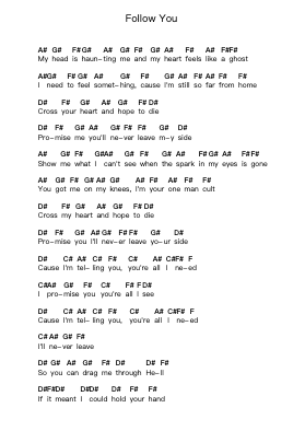 Follow You Piano letter notes by Bring Me the Horizon - Arr.Osham Noelchi