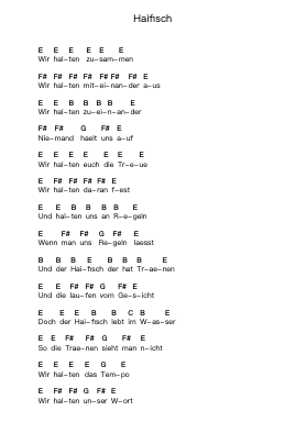 Haifisch Piano letter notes by Rammstein - Arr.Hartecam Thodoreboyle