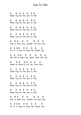 Axe To Fall Catatan huruf piano oleh Converge - Arr.Upving