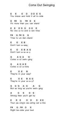 Come Out Swinging Nota surat piano oleh The Offspring - Arr.Roxanses Newmorse