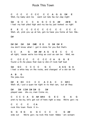 Rock This Town 鋼琴字母譜由 Stray Cats - 編曲 Ossharp Nortiane