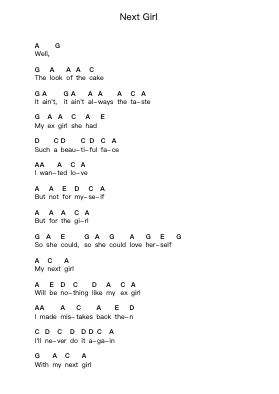 Next Girl Nota surat piano oleh The Black Keys - Arr.Uppold Bruckey