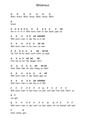Blitzkreuz 钢琴字母谱由 Callejon - 编曲 Jounic Beauback