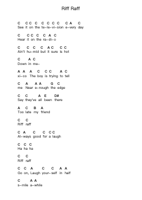 Riff Raff 鋼琴字母譜由 AC/DC - 編曲 Duttnin Moulnorth