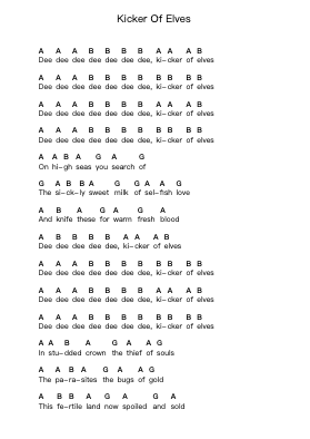 Kicker Of Elves पियानो पत्र नोट्स द्वारा Guided by Voices - Arr.Yuleboyle Kingshous