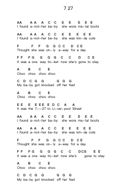 7 27 Piano letter notes by The Adicts - Arr.Dwighthart Mickrold